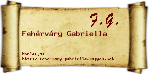 Fehérváry Gabriella névjegykártya