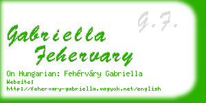 gabriella fehervary business card