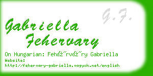 gabriella fehervary business card